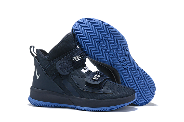 Nike Lebron James Soldier 13 Women Shoes Drak Blue White
